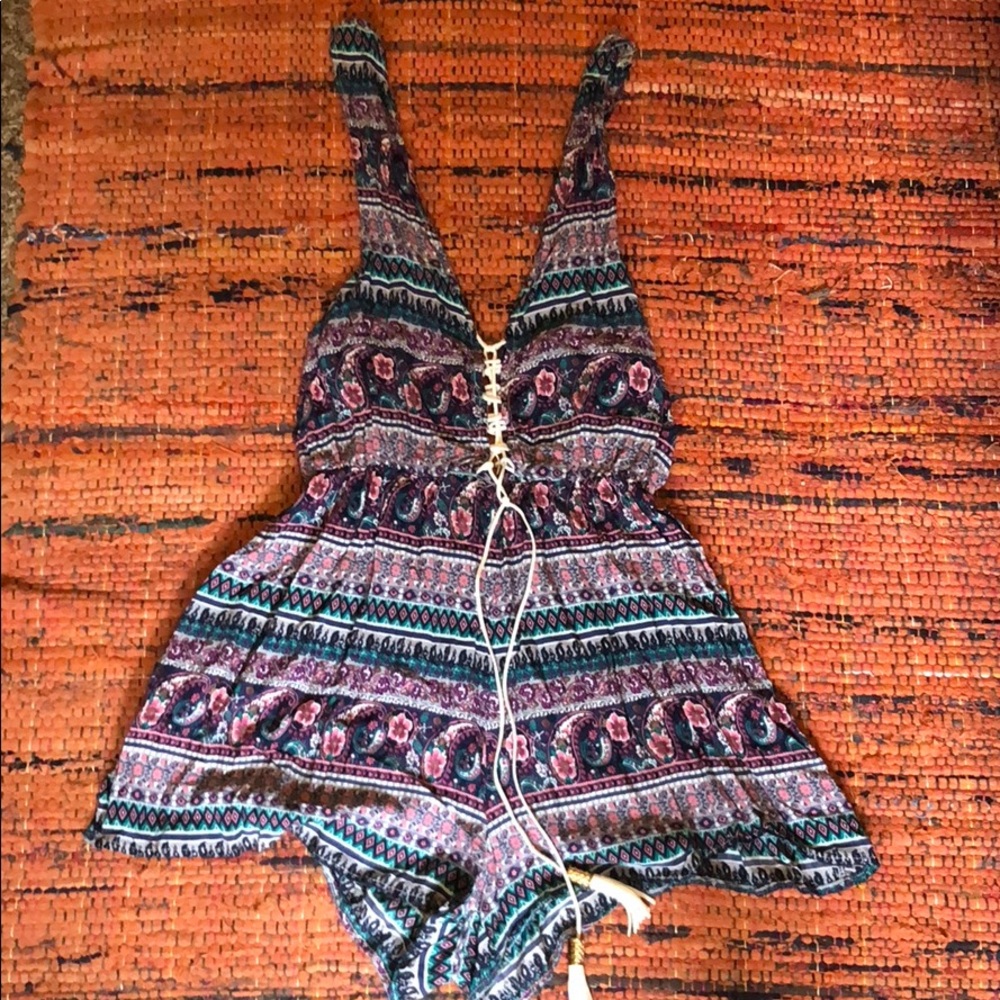 LF tribal print romper